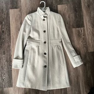 Light Gray J.Crew Wool Princess Coat